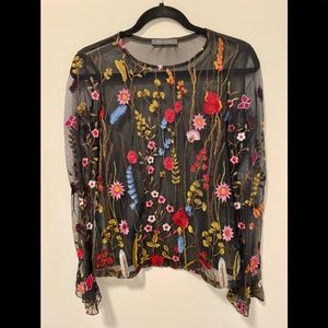 Sheer Floral Top